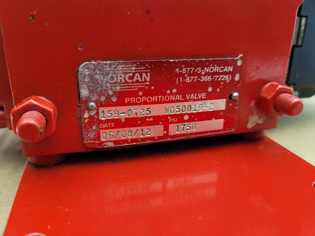Norcan Proportional 5x Valve Block with Solenoid Controls Manual Lever Override