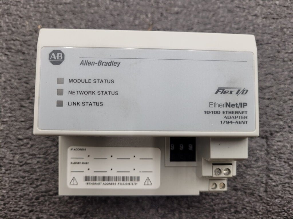Allen Bradley 1794-AENT /B FLEX I/O EtherNet/IP 10/100 Mbps Adapter Module 24VDC