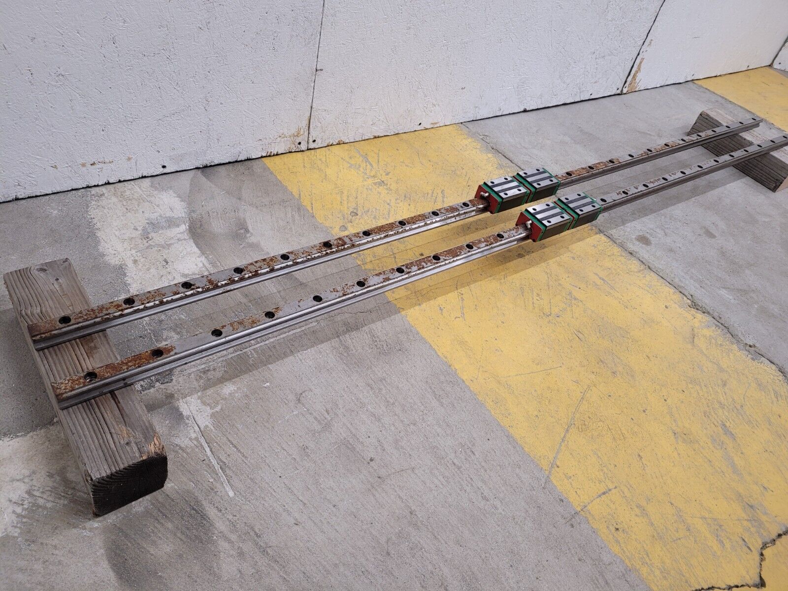 Pair of 2x Hiwin HGR30C Linear Guide Rail HGH30 79" 2000mm 4x HGH30CA Blocks