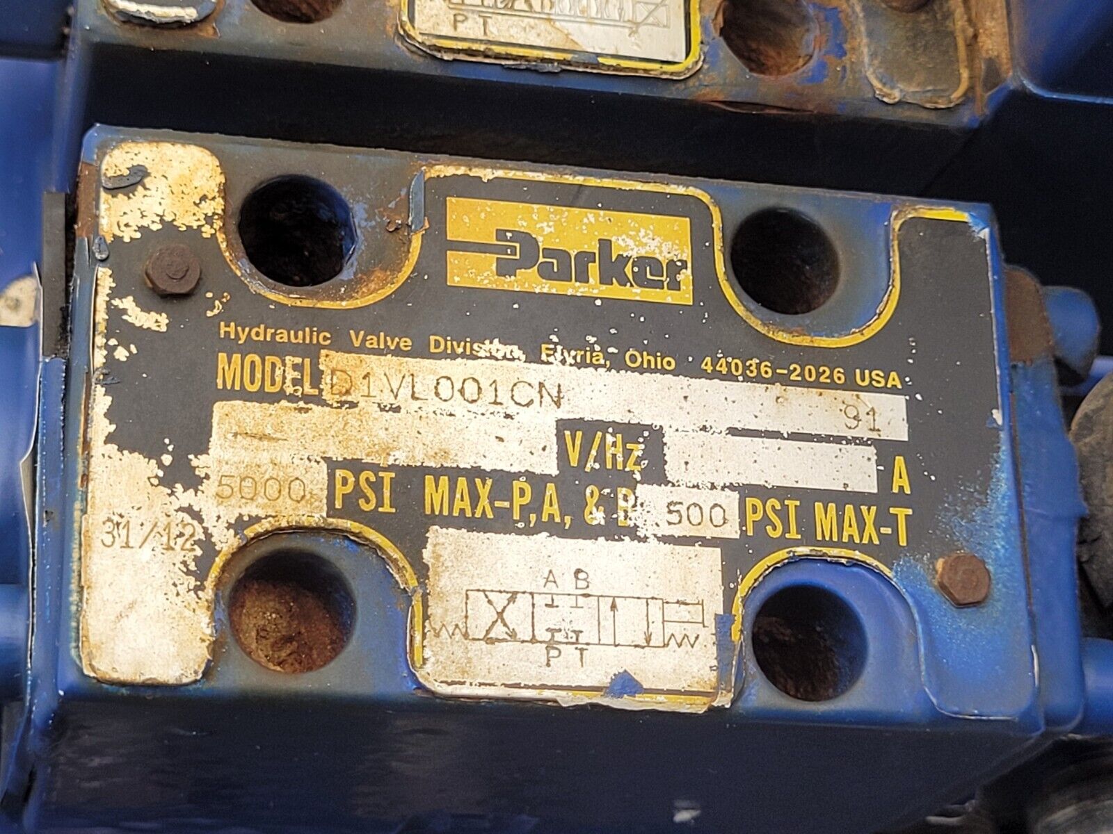 PARKER Hydraulic Proportional ISO Valve D1FHE80HCNEK0030X6114 12VDC + Override G