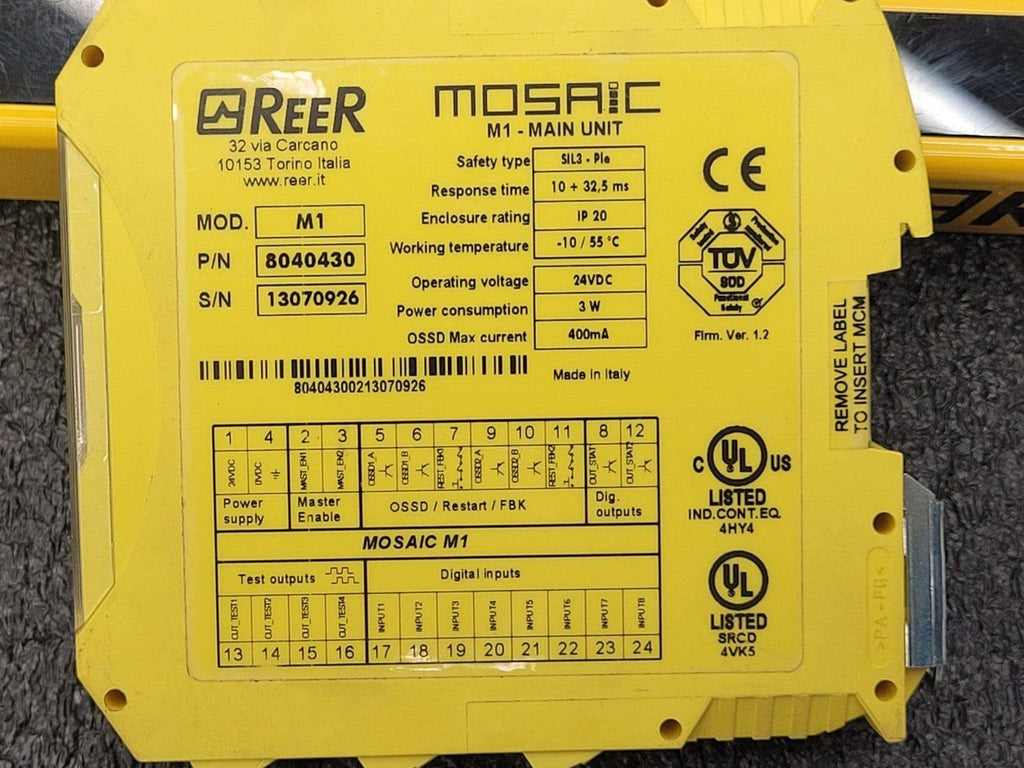 Reer Series EOS4 Light Curtains 460mm Height EOS4E-453-X EOS4R-453-X  12m Range
