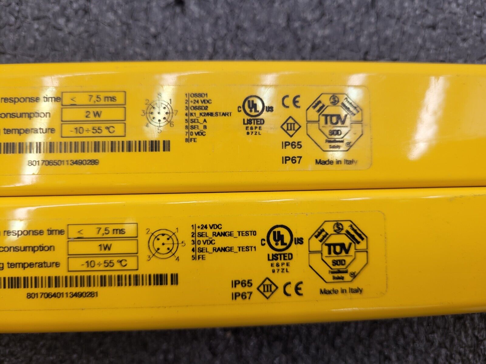 Reer Series EOS4 Light Curtains 460mm Height EOS4E-453-X EOS4R-453-X  12m Range