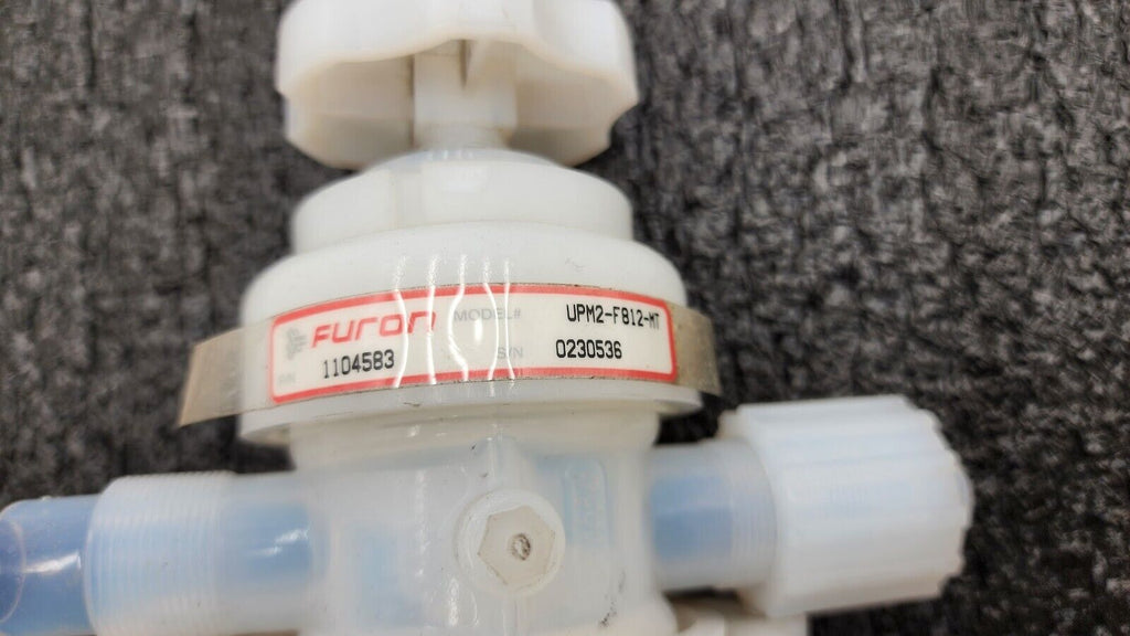 Lot of 3x Furon Pneumatic High Purity Manual Screw Valve UPM2-F812-MT 1104583