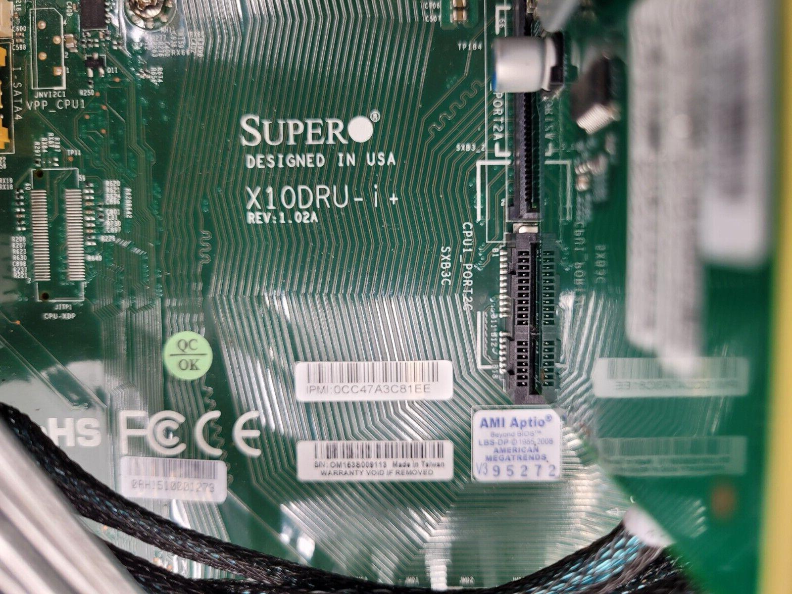 Supermicro 24 Bay SFF X10DRU-i+ 24x NVMe 2x Intel E5-2650 V4 192GB 2400Mhz Ram