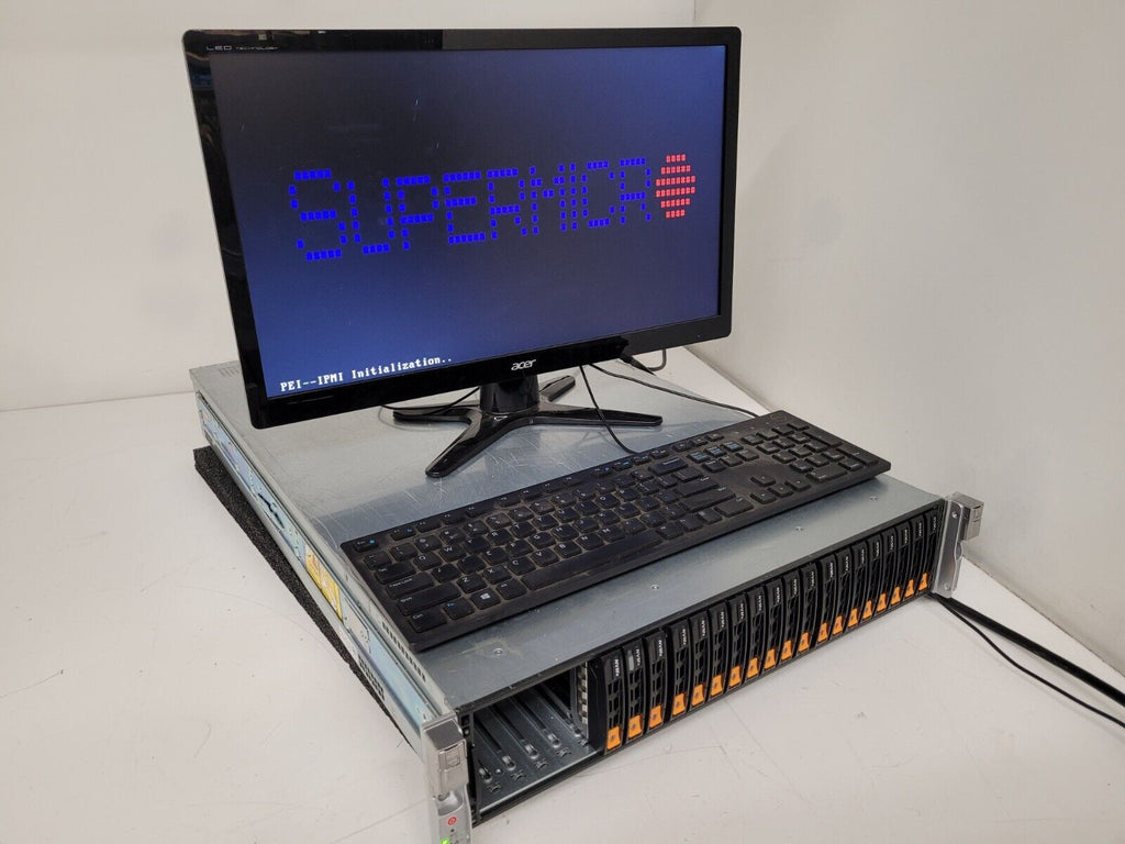 Supermicro 24 Bay SFF X10DRU-i+ 24x NVMe 2x Intel E5-2650 V4 192GB 2400Mhz Ram