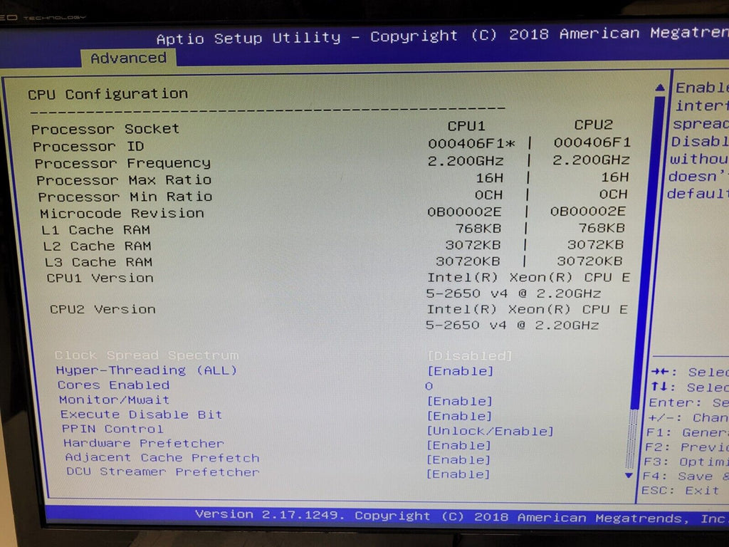 Supermicro 24 Bay SFF X10DRU-i+ 24x NVMe 2x Intel E5-2650 V4 192GB 2400Mhz Ram