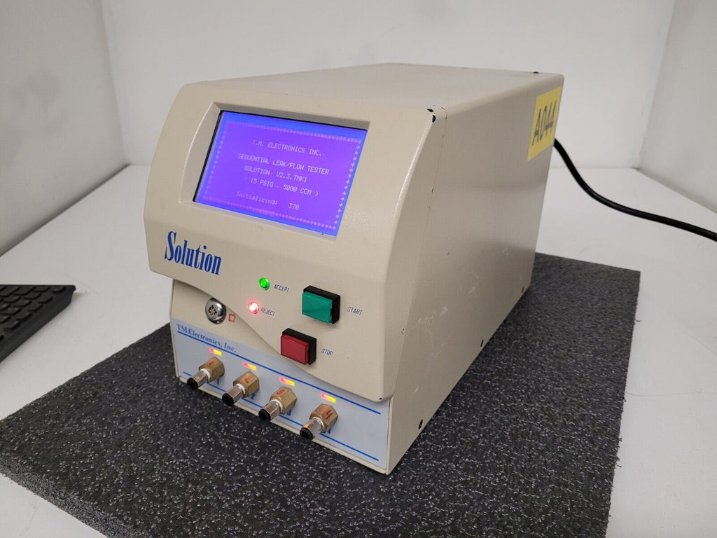 TM Electronics Solution 4S-L2-F2-015 Solution Leak & Flow Tester 4 Port 15PSI