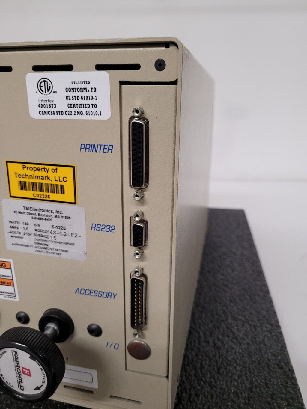 TM Electronics Solution 4S-L2-F2-015 Solution Leak & Flow Tester 4 Port 15PSI