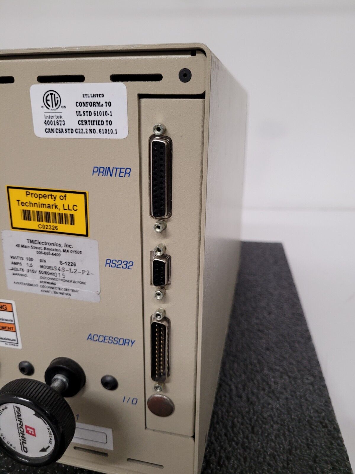 TM Electronics Solution 4S-L2-F2-015 Solution Leak & Flow Tester 4 Port 15PSI