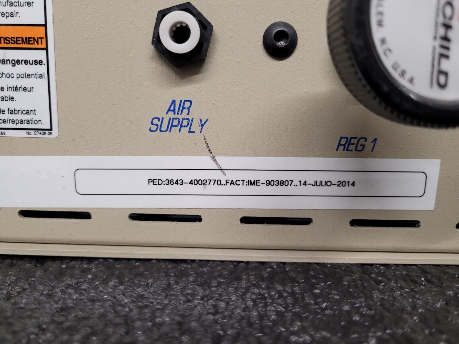 TM Electronics Solution 4S-L2-F2-015 Solution Leak & Flow Tester 4 Port 15PSI