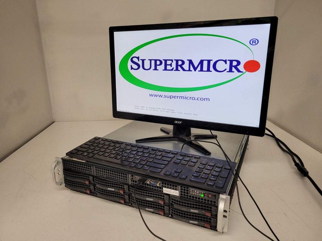 Supermicro 8 Bay LFF X11DPi-N 2x Intel Xeon Silver 4108 1.8GHz 16GB 2400Mhz Ram