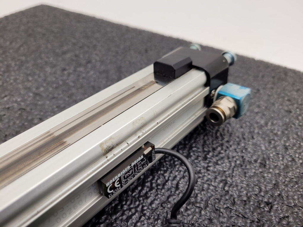 Hoerbiger Origa  260mm Travel 25mm Bore Rodless Pneumatic Cylinder w/ sensors