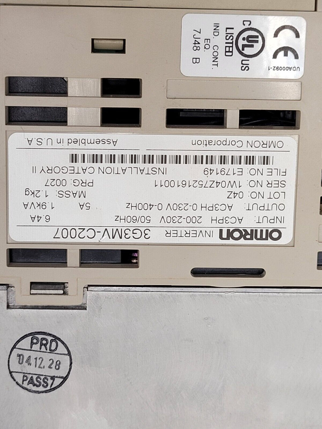 Omron 3G3MV-C2007 Sysdrive 3G3MV Inverter AC Drive Module Digital Operator PJVOP