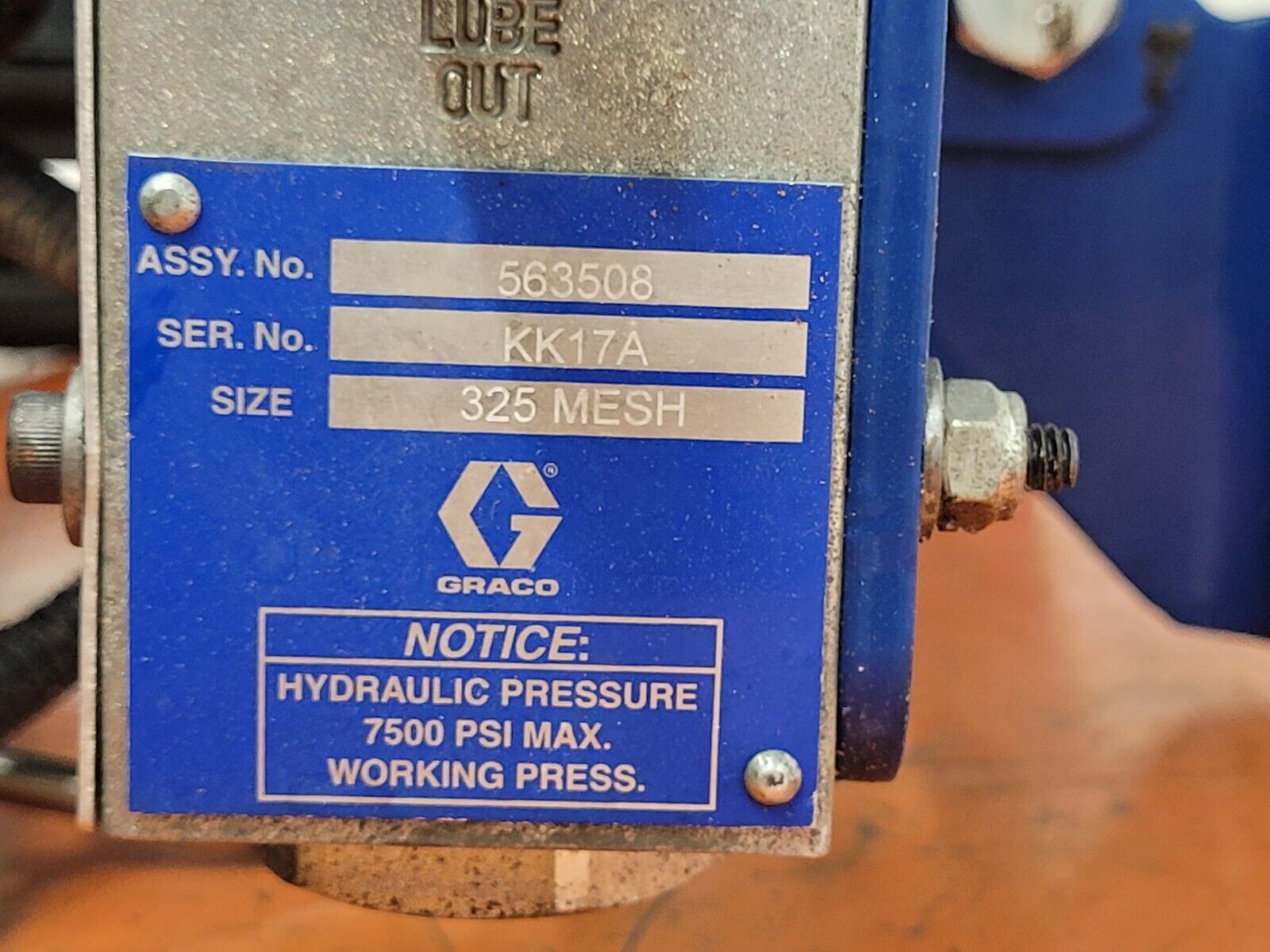 GRACO G3 Lubrication Pump 96G231 G3-A-12MX-120L08 12VDC 5100 PSI Working Pull B