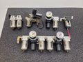 Lot of SMC NAR2000-N01 Regulators w/ Mounting Brackets Filers 10-120 PSI 1/4"