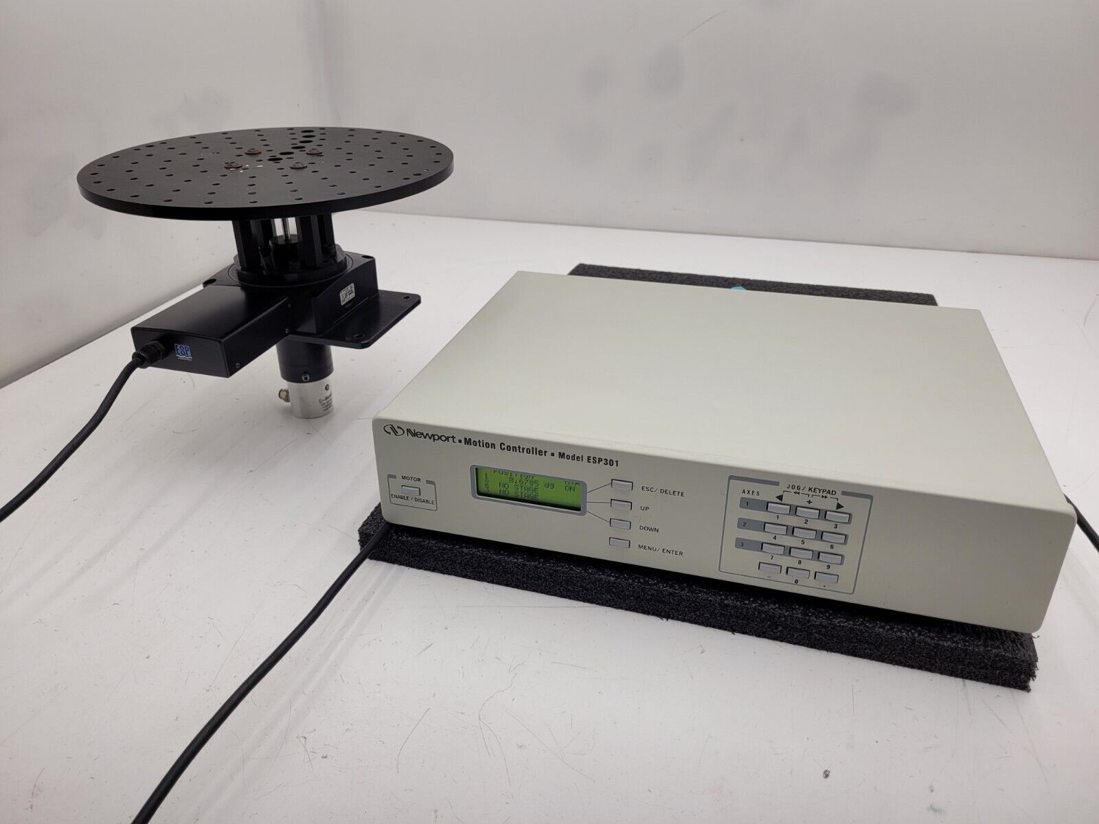 Newport Motion Controller ESP-301-1N Rotary Stage 12" Optical Breadboard Table