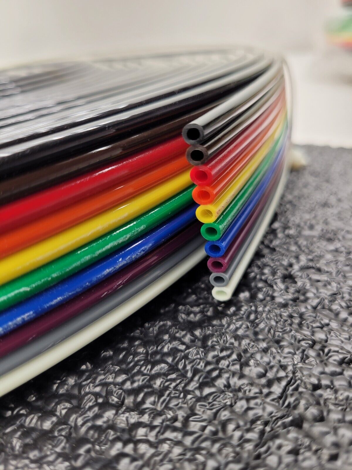 5WMP 95A Polyurethane Multi-Colored Ribbon Tubing (MCR) 5/32 x 3/32 10x Tubes