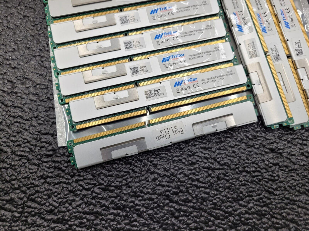 Lot 18x 16GB TriCor 288GB 2Rx4 DDR3 ECC Server Memory TRF722GR42F3186WV VLP