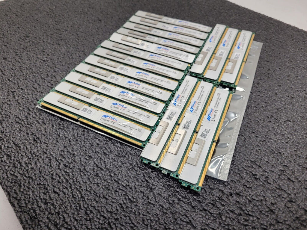 Lot 18x 16GB TriCor 288GB 2Rx4 DDR3 ECC Server Memory TRF722GR42F3186WV VLP
