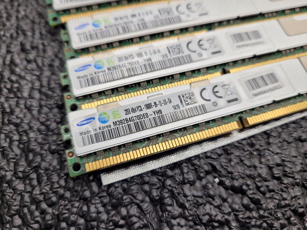 20x Samsung 32GB (20x32GB) 2Rx4 PC3-10600R Server Memory M392B4G70DE0-YH9 VLP