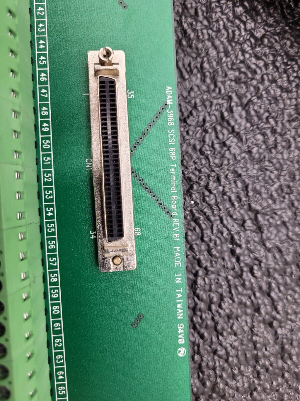 Lot of 2x Advantech ADAM-3968 SCSI 68P Terminal Board Rev.B1 w/ SCSI Cable