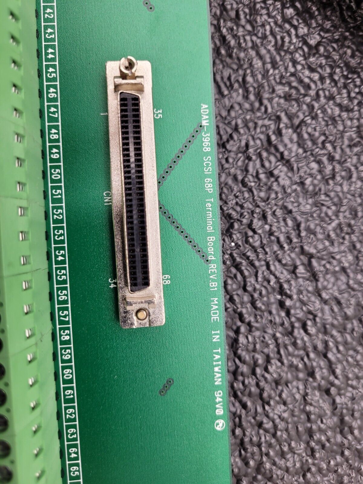 Lot of 2x Advantech ADAM-3968 SCSI 68P Terminal Board Rev.B1 w/ SCSI Cable