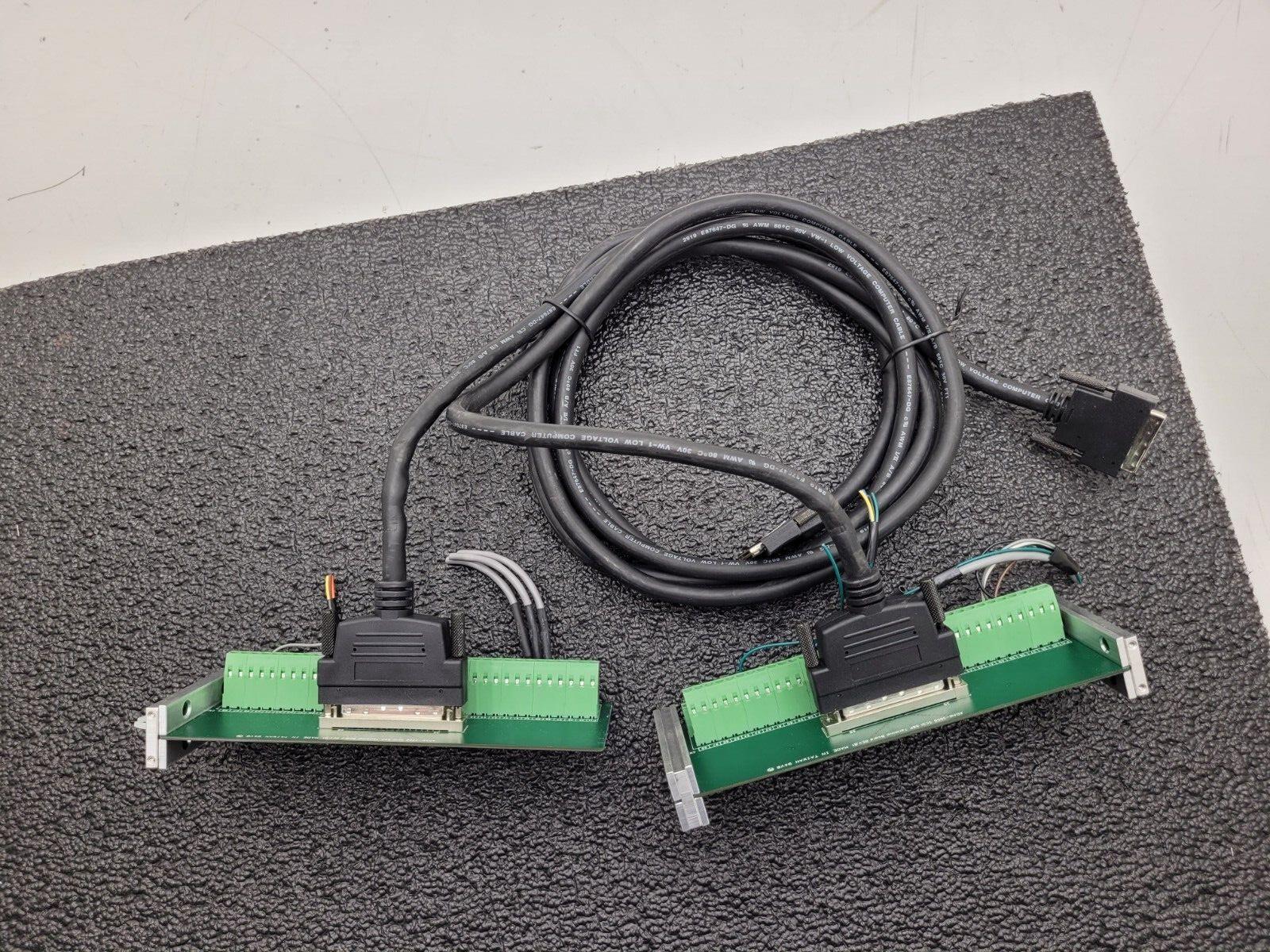 Lot of 2x Advantech ADAM-3968 SCSI 68P Terminal Board Rev.B1 w/ SCSI Cable