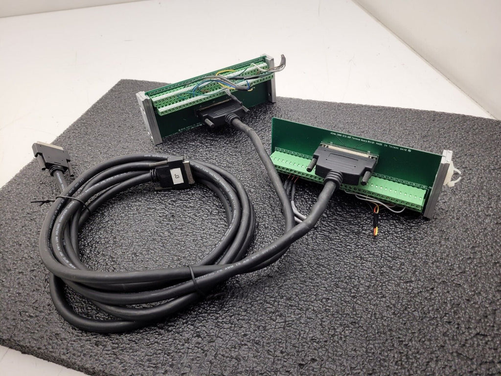 Lot of 2x Advantech ADAM-3968 SCSI 68P Terminal Board Rev.B1 w/ SCSI Cable