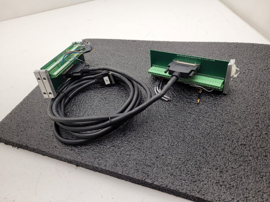 Lot of 2x Advantech ADAM-3968 SCSI 68P Terminal Board Rev.B1 w/ SCSI Cable