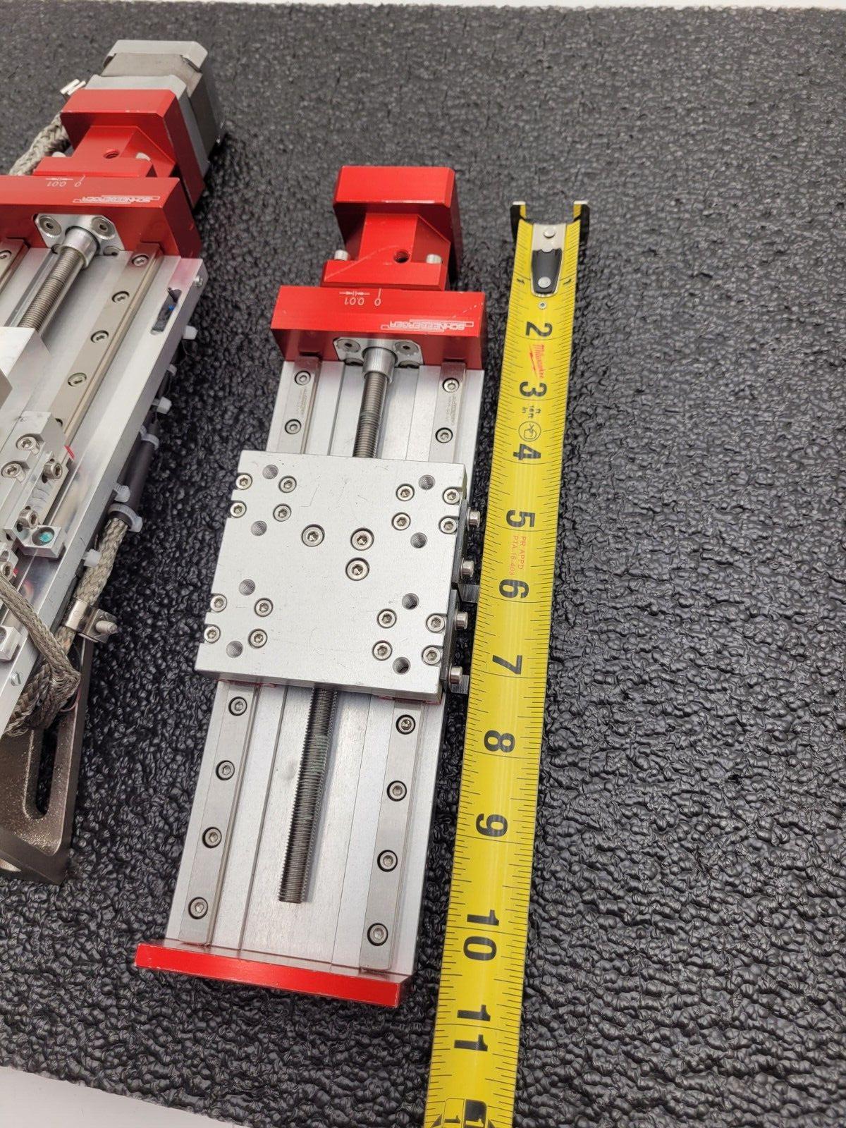 Lot of 2x Shneeberger Linear Screw Guide Block Stepper Motor Actuator MN9-G3-V1