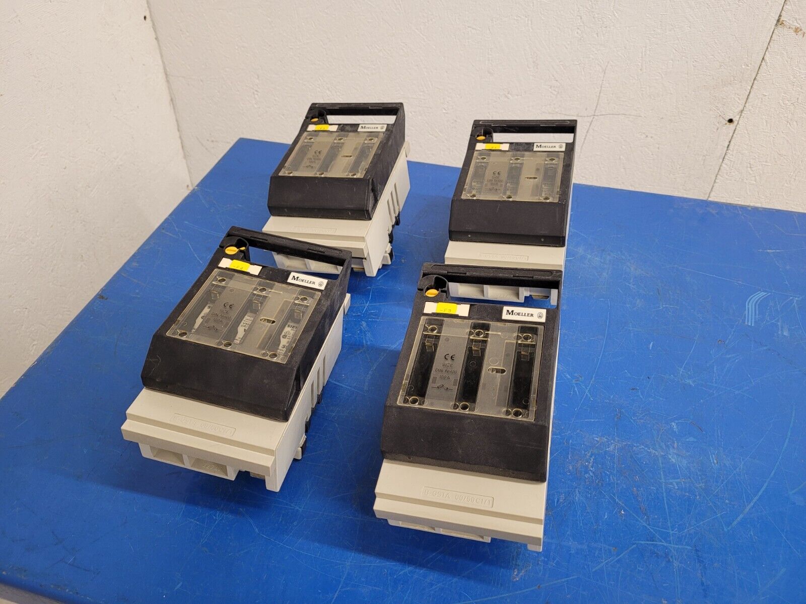 Lot of 4x Moeller GSTA00/50/AU/15 Fuse Switch BussBar Block 9x 80A Fuses