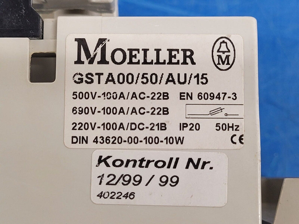 Lot of 4x Moeller GSTA00/50/AU/15 Fuse Switch BussBar Block 9x 80A Fuses