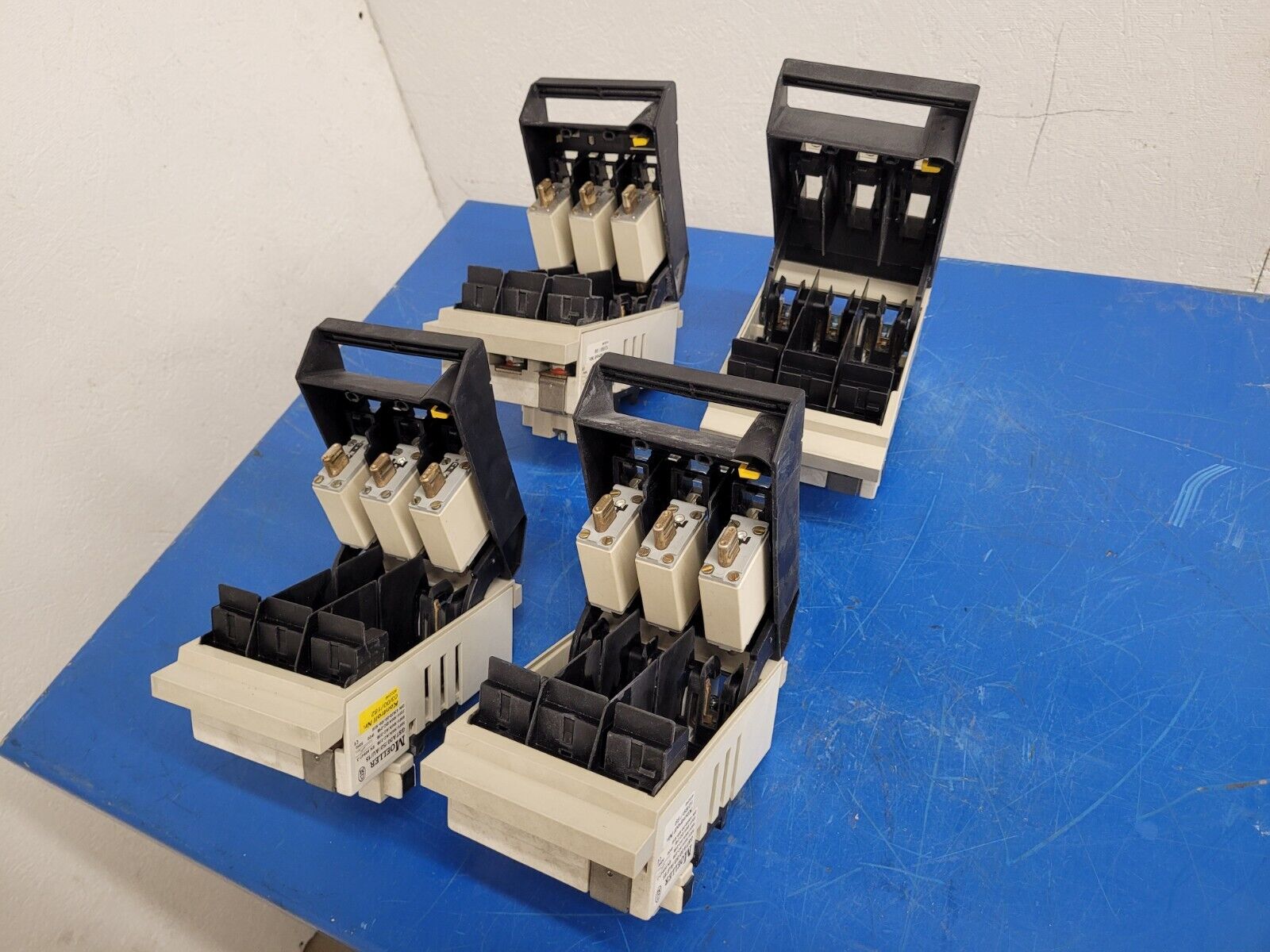 Lot of 4x Moeller GSTA00/50/AU/15 Fuse Switch BussBar Block 9x 80A Fuses