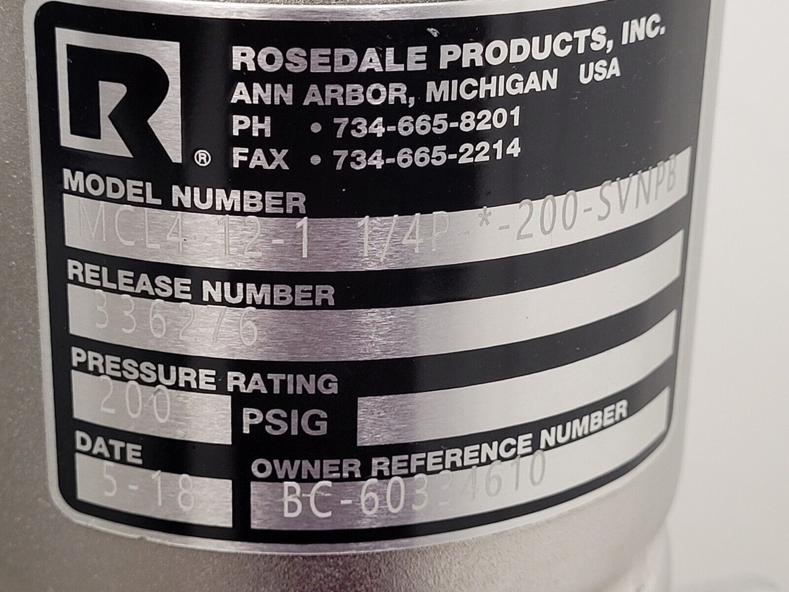 Rosedale Stainless Steel SS Filter MCL4-12-1-1/4P-*-200-SVNPB Strainer 200PSI