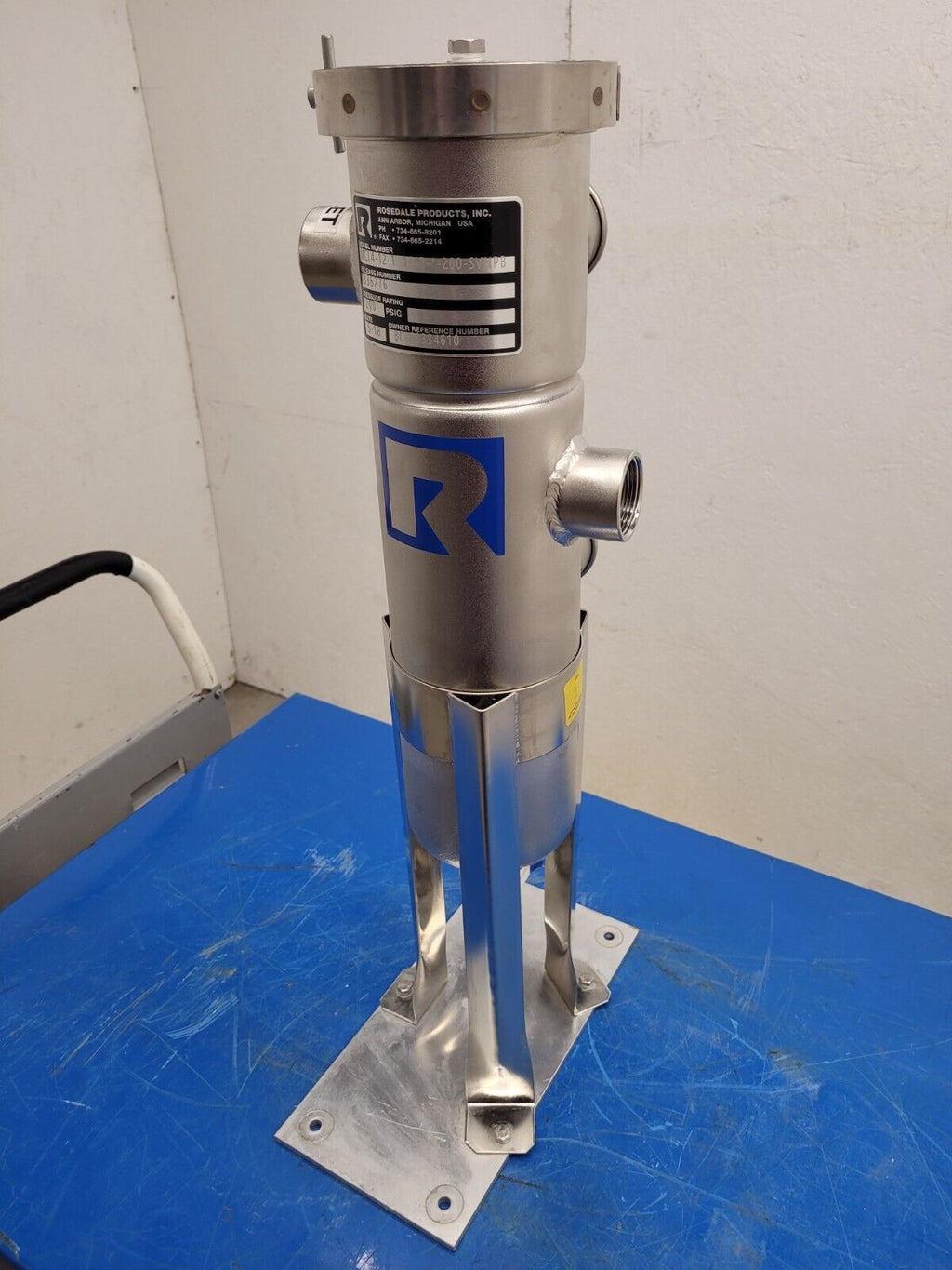 Rosedale Stainless Steel SS Filter MCL4-12-1-1/4P-*-200-SVNPB Strainer 200PSI