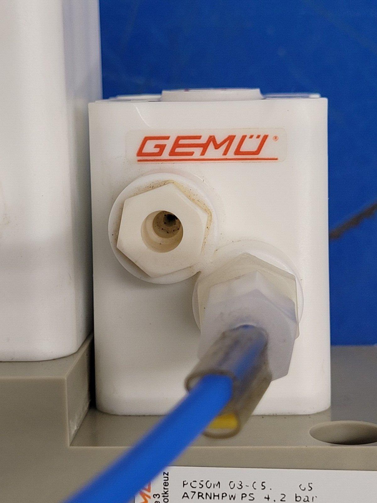 Gemu 5 Valve Diaphragm Shutoff Manifold Valve Air Open Spring Close PN4 PP "C"