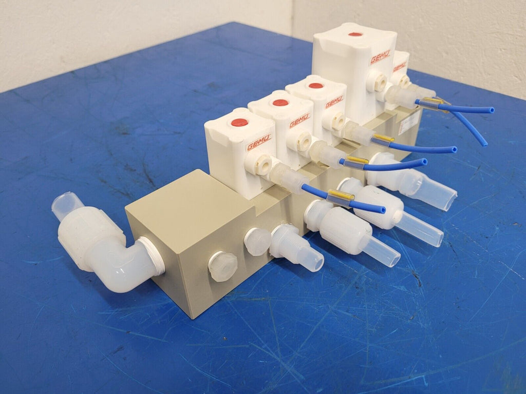 Gemu 5 Valve Diaphragm Shutoff Manifold Valve Air Open Spring Close PN4 PP "C"