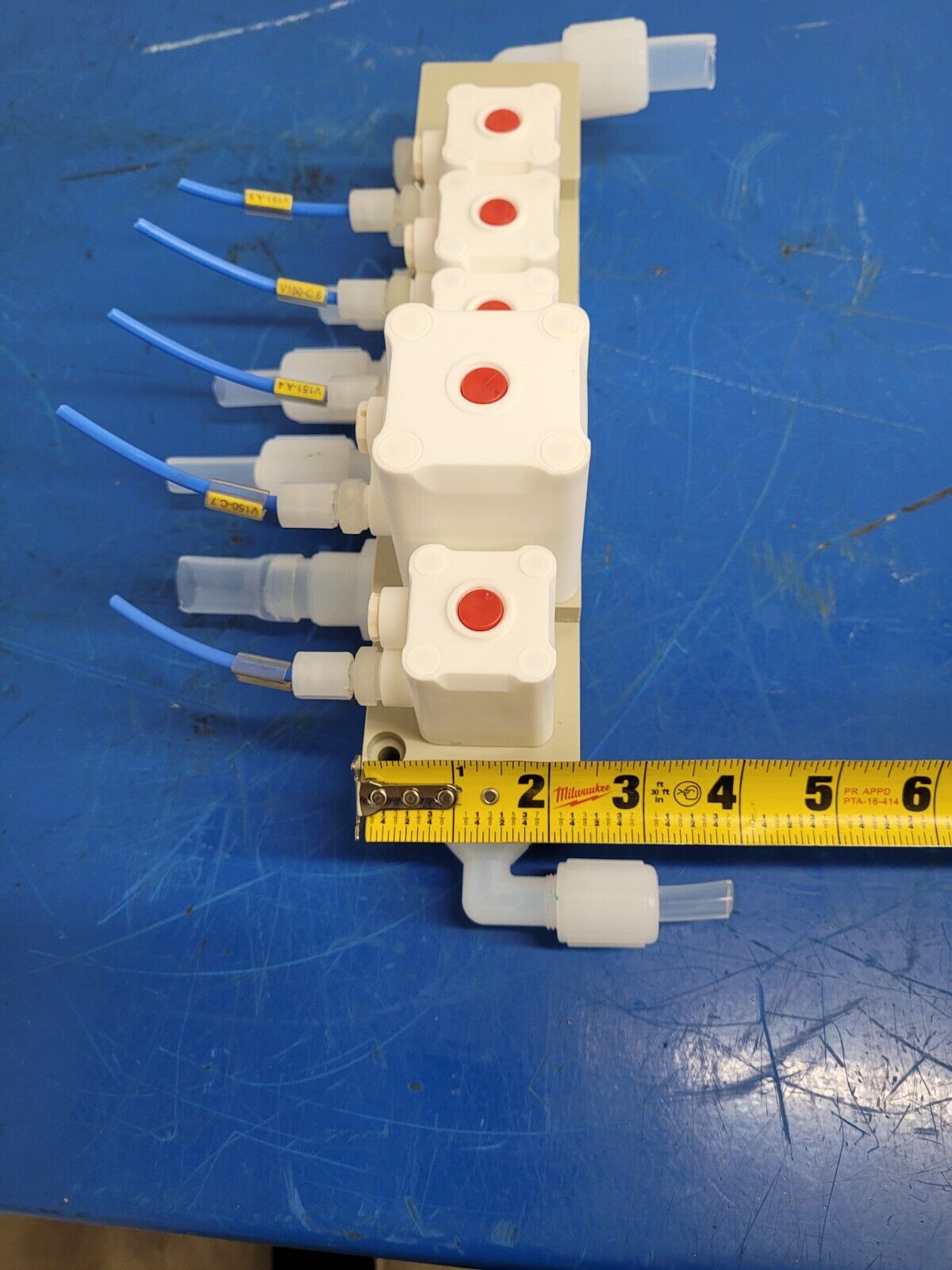 Gemu 5 Valve Diaphragm Shutoff Manifold Valve Air Open Spring Close PN4 PP "C"