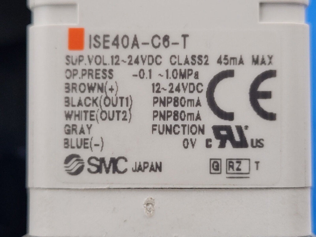 Lot of 4x SMC ZSE40F-C6-62L Digital Pressure Switch PNP -100~100kPa ISE40A-C-T