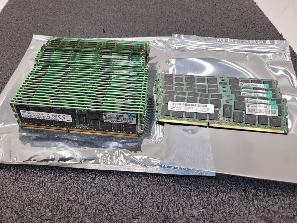 Lot Of 40 Samsung Micron HP 672612-081 16GB 2Rx4 PC3-12800R Server Memory ECC