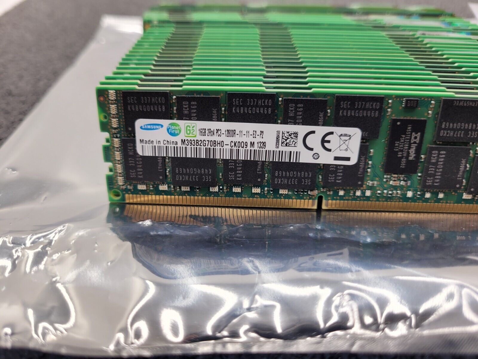 Lot Of 40 Samsung Micron HP 672612-081 16GB 2Rx4 PC3-12800R Server Memory ECC