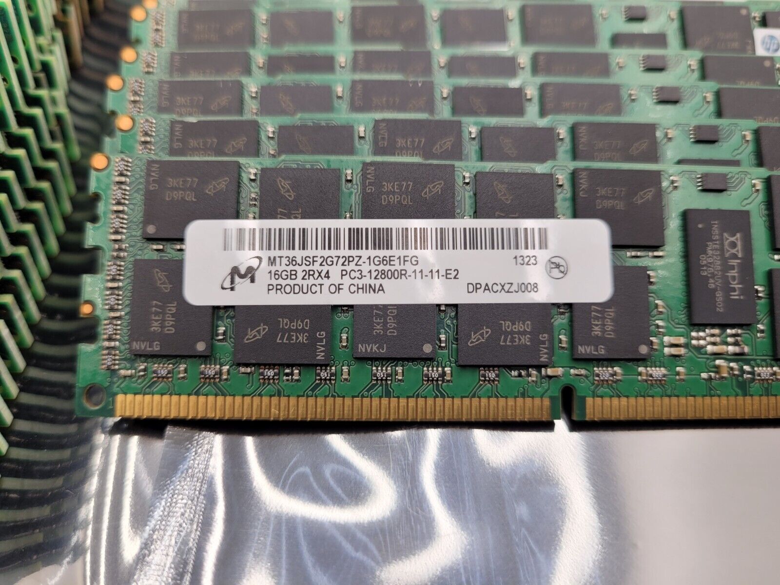 Lot Of 40 Samsung Micron HP 672612-081 16GB 2Rx4 PC3-12800R Server Memory ECC