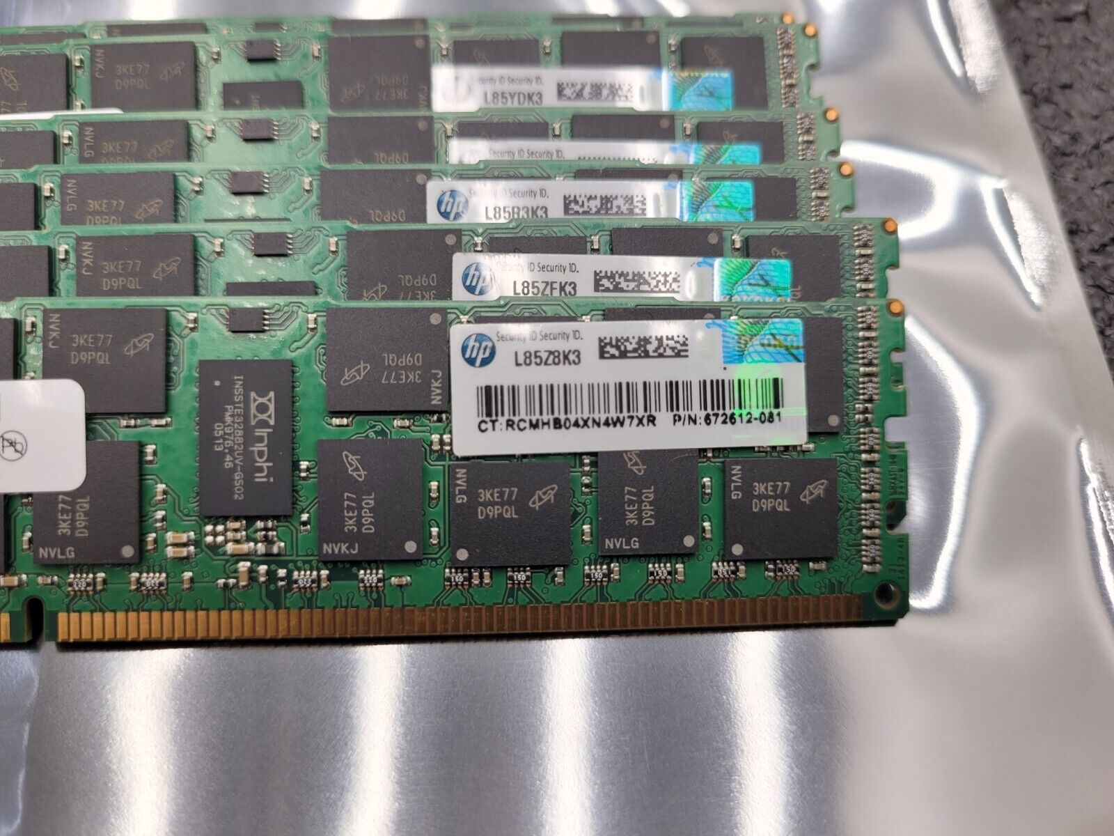 Lot Of 40 Samsung Micron HP 672612-081 16GB 2Rx4 PC3-12800R Server Memory ECC