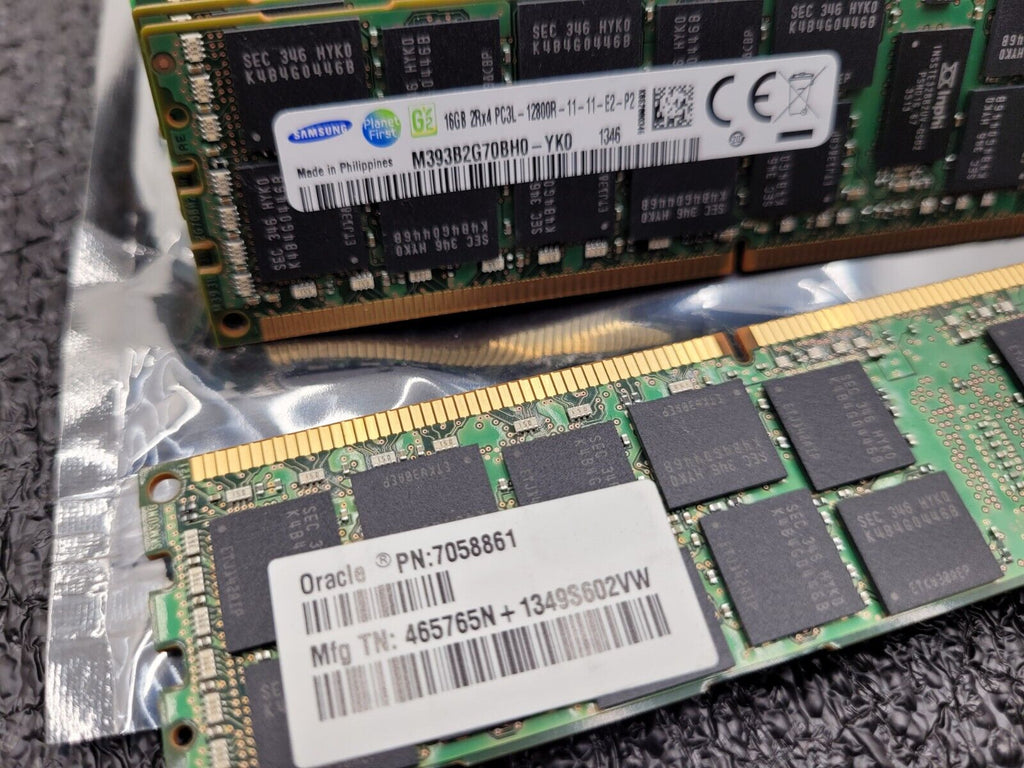 Lot Of 31 Samsung Oracle 16GB 2Rx4 PC3-12800R Server Memory ECC