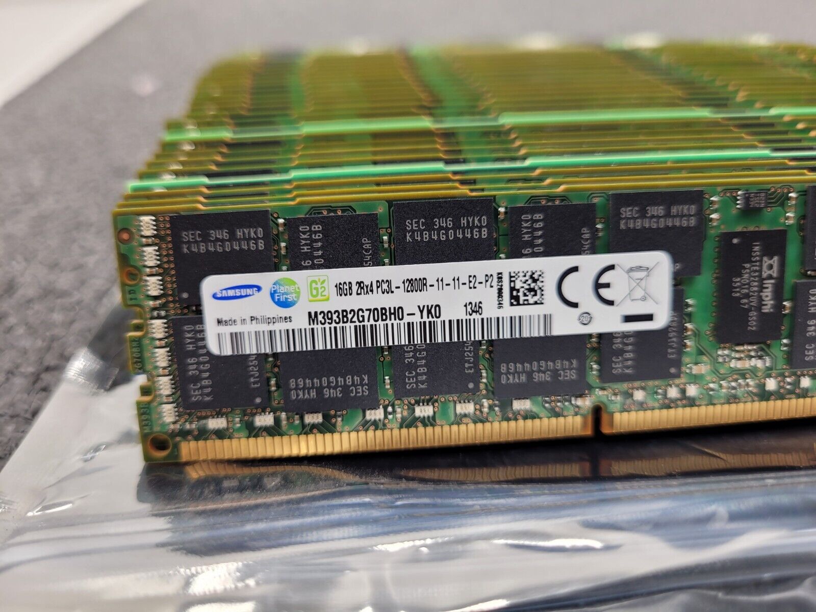Lot Of 32 Samsung Oracle 16GB 2Rx4 PC3-12800R Server Memory ECC 512GB