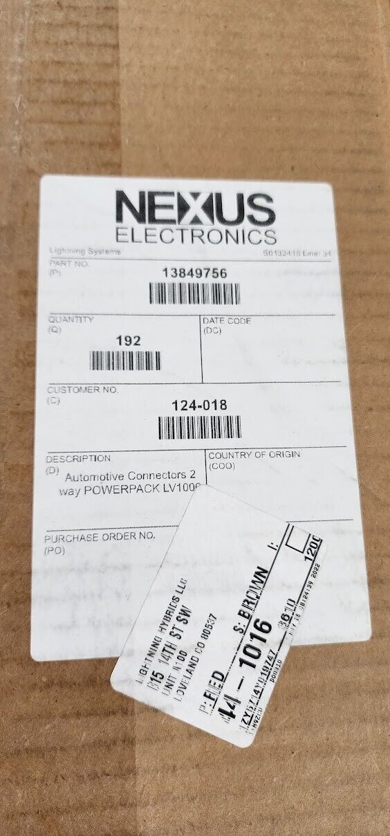 Aptiv Delphi Automotive Power Connector 2 Way POWERPACK LV1000 Case of 192