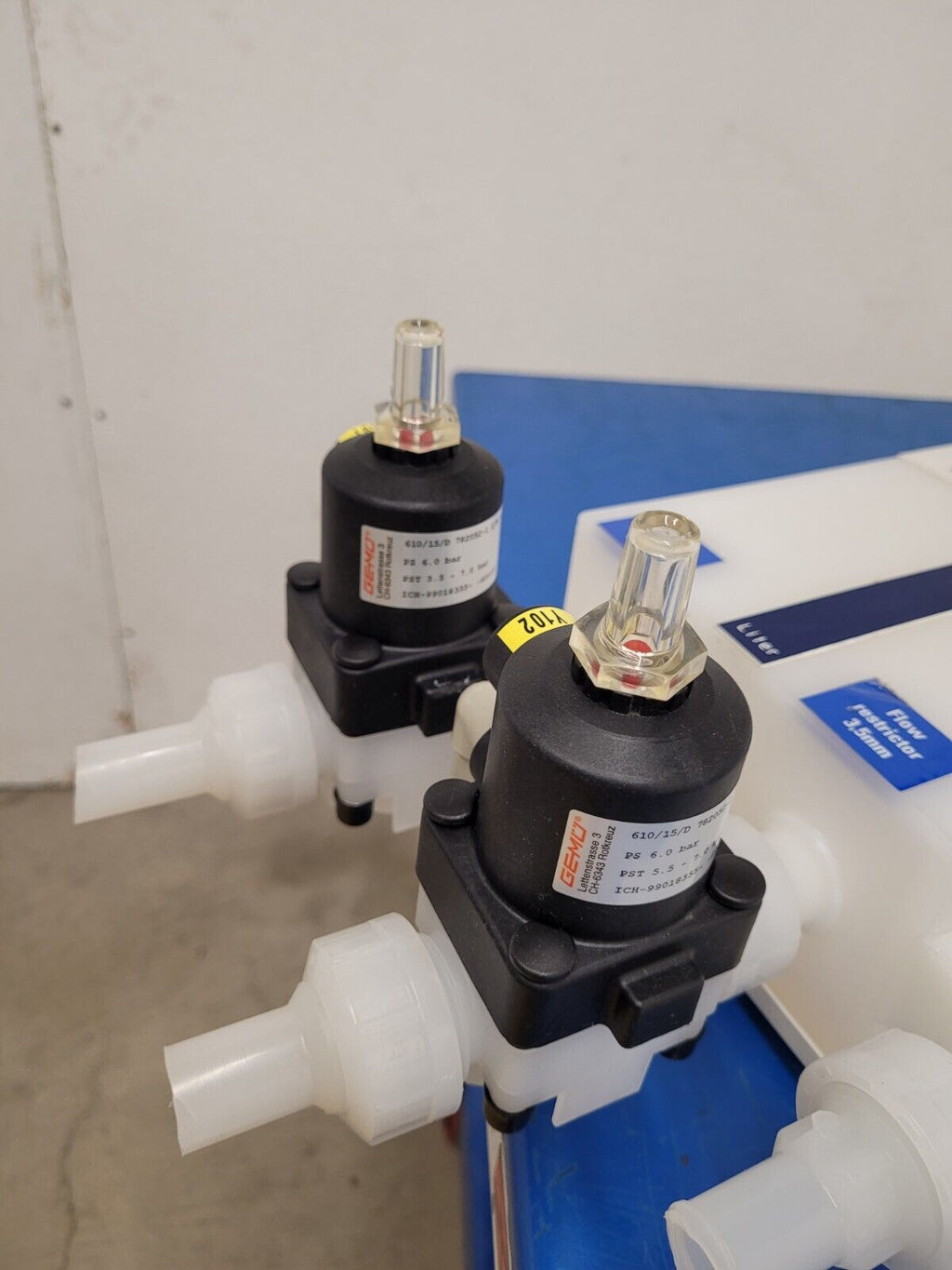 ENGLER High Purity Reservoir w/ Sensors, Gemu Pnumatic Diaphragm Valves