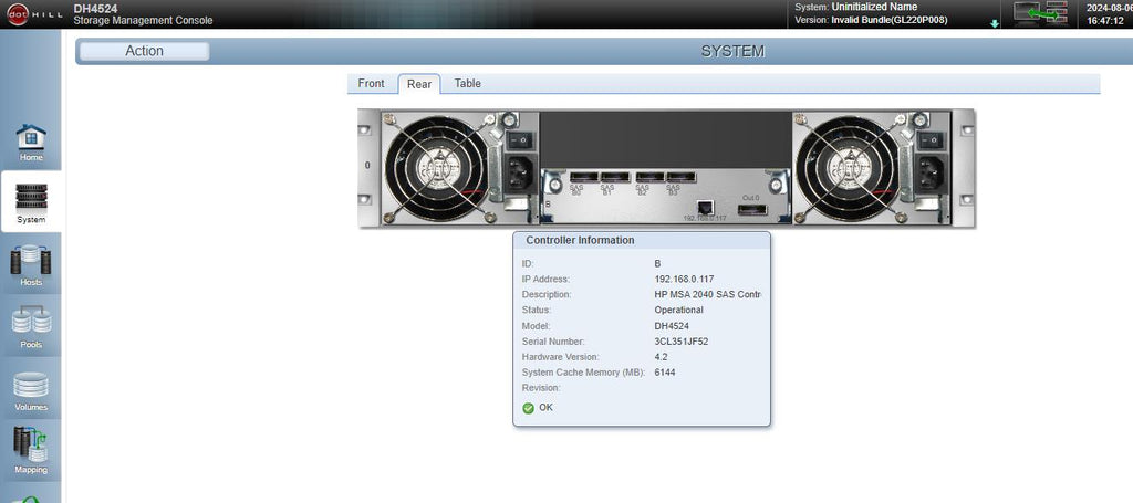 Dot Hill FRUTC05-01 12Gb SAS FC Disk Array Controller Module 81-00000078-00-03 B