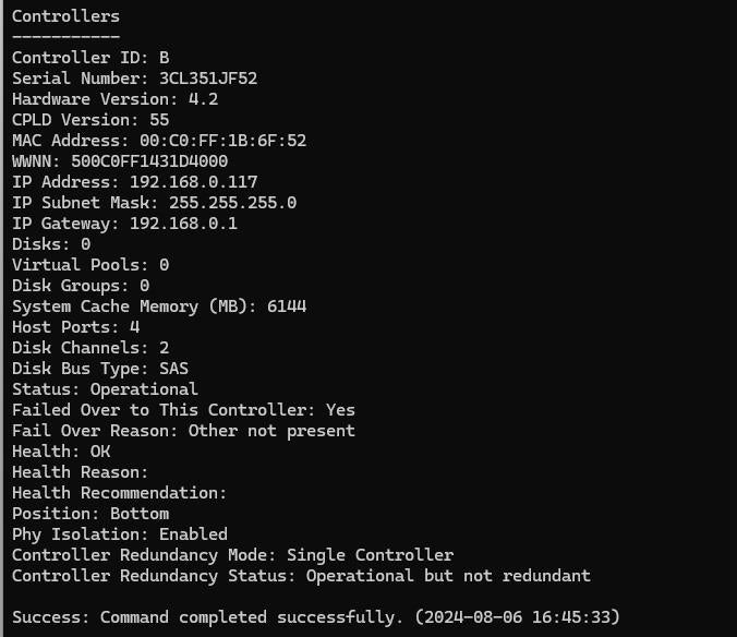 Dot Hill FRUTC05-01 12Gb SAS FC Disk Array Controller Module 81-00000078-00-03 B