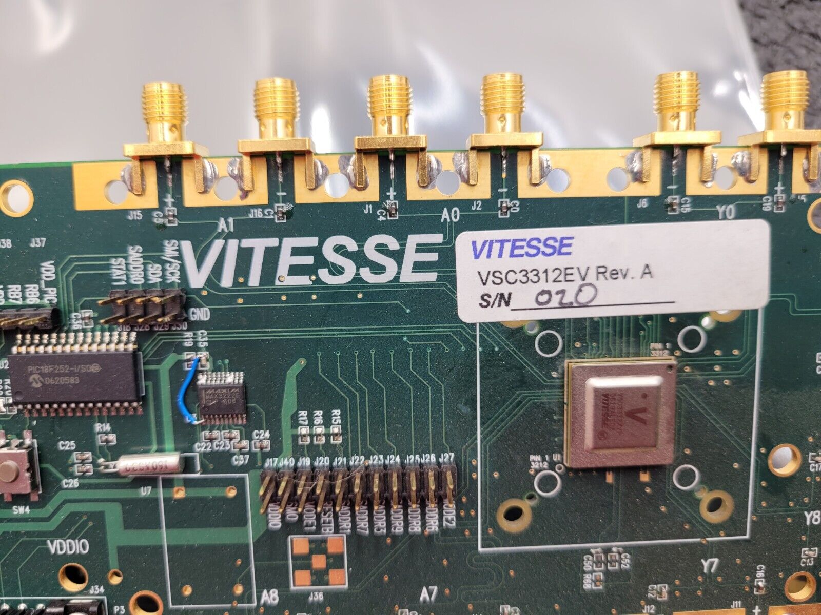 Vitesse VSC3312XYP Development Board 6.5 Gbps 12x12 Crosspoint Switch